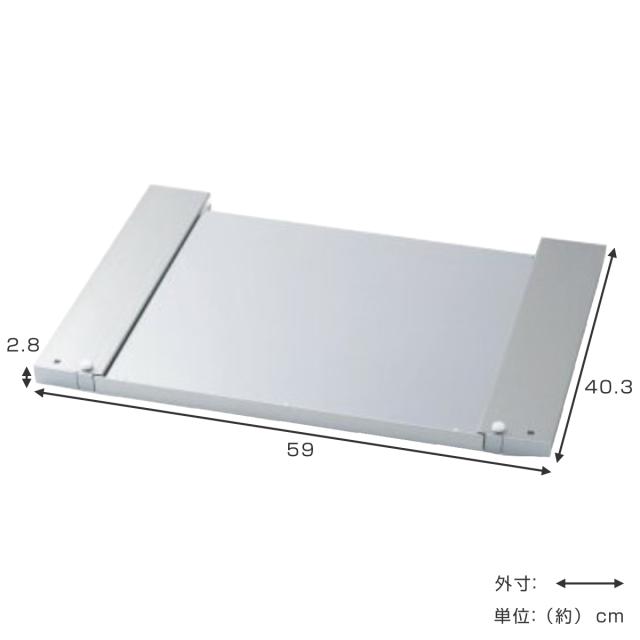 レンジテーブル ステンレス 幅59cm用 幅56cm用 スライド式 （ スライドテーブル ガスコンロテーブル 補助テーブル ガステーブル 日本製 キッチン 収納 スライド式ガスレンジテーブル ガスコンロ ガスコンロ下 ガス台 ）_2