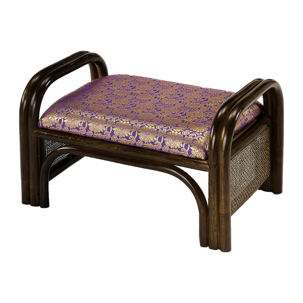 黒い木製椅子 紫座面 【公式通販】
