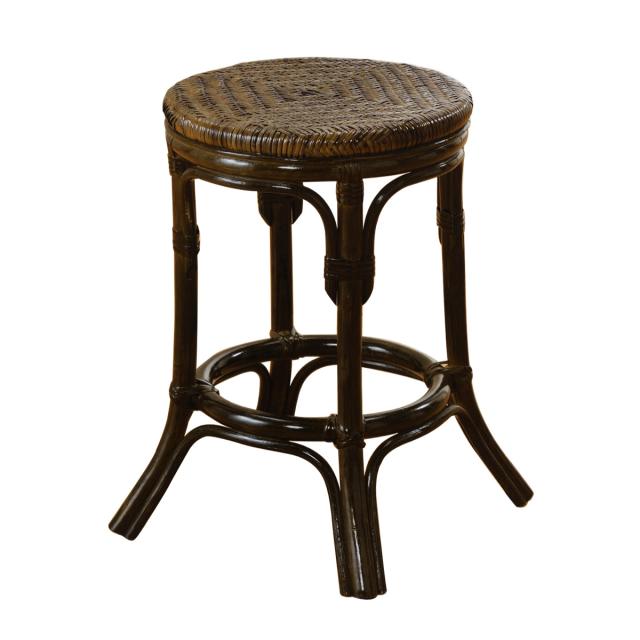 籐 スツール 円形 ハイタイプ 高さ48cm （ 椅子 籐スツール 籐家具
