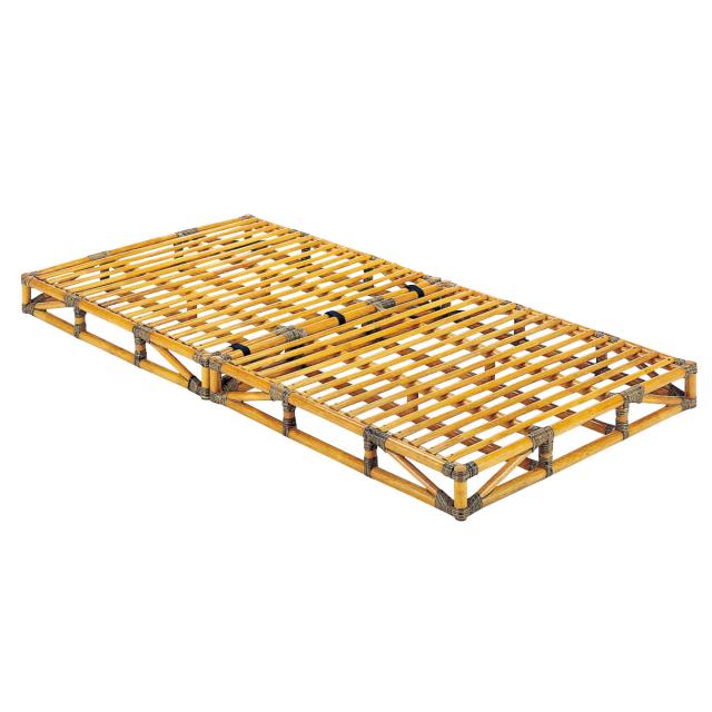 籐 すのこベッド 軽量 シングルサイズ 籐枕付き （ 家具 ベッド 籐家具 ラタン家具 寝具 ベッドフレーム 籐ベッド すのこ 分割 コンパクト アジアン ）_5