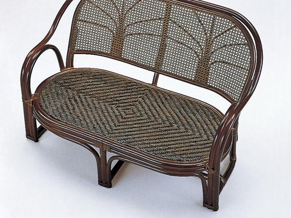 ラブ チェアー 家具 2人掛けソファ ウッド ラタン ファブリック 籐 布