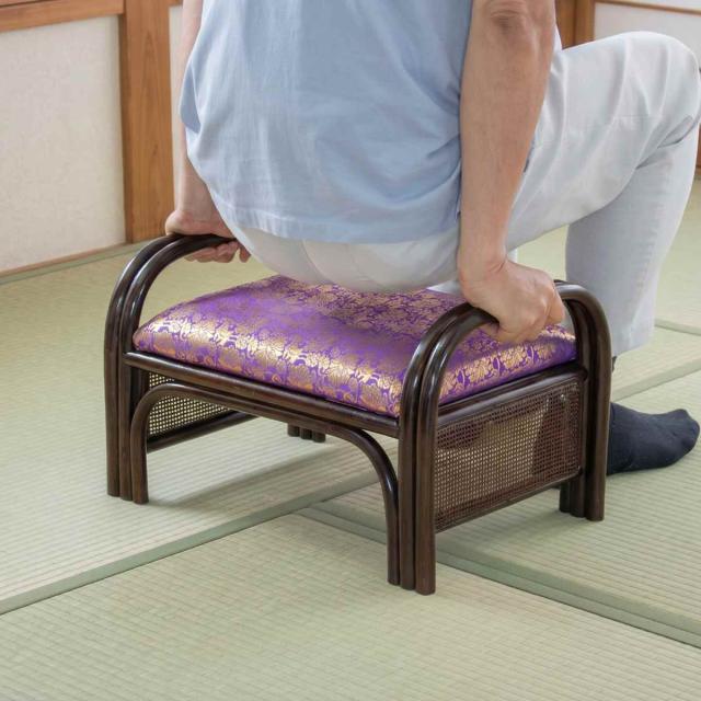 ナチュラルラタン　座椅子　二個　送料込み ラタン座椅子 ラタン座椅子 座面高18cm ロータイプ ナチュラル おしゃれ
