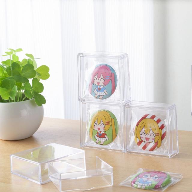 缶バッジディスプレイケース 10個セット 幅8.1×奥行3.1×高さ7.8cm