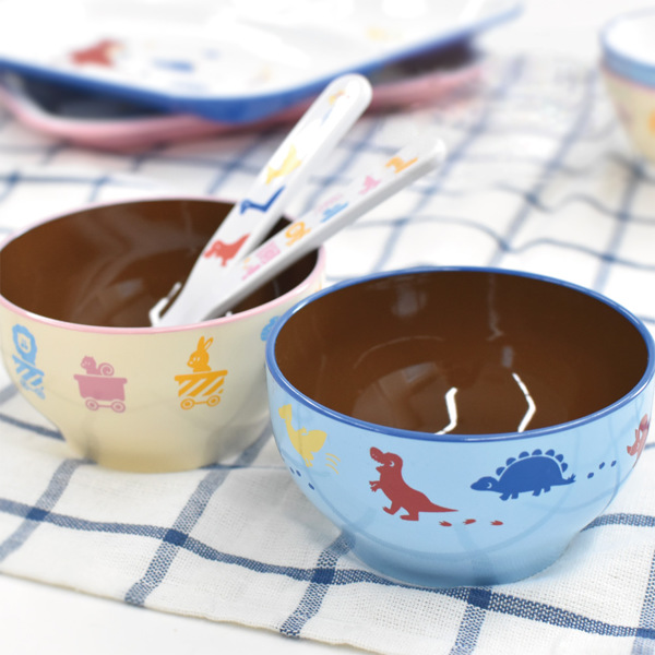 お椀 300ml YUMMY FRIENDS ヤミーフレンズ 皿 食器 プラスチック 日本製 （ 食洗機対応 電子レンジ対応 汁椀 子供用 ボウル お碗 子ども キッズ 小鉢 うつわ 子供用食器 動物 恐竜 ）