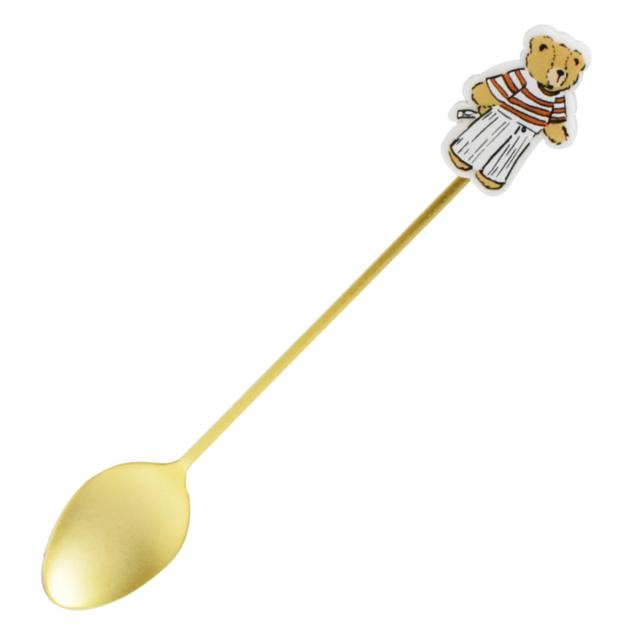 スプーン おすましBear ステンレス （ ティースプーン コーヒースプーン デザートスプーン カトラリー 洋食器 クマ くま 動物 アニマル かわいい 3柄 コーヒー 紅茶 まぜる ） スプーン