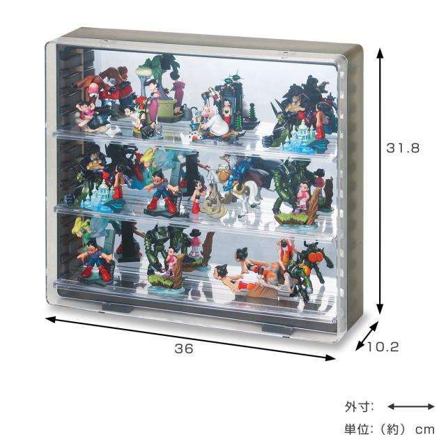 壁掛けコレクションケース フィギュアケース×1個 45×45×9 背面鏡