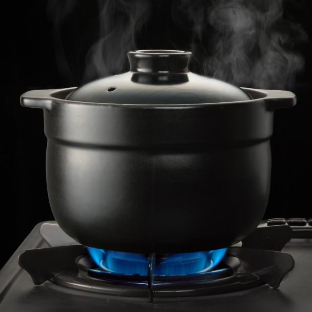 陶製 ご飯用二重蓋土鍋 2合炊き 電子レンジOK 炊飯土鍋 2合 直火対応 電子レンジ対応 （ ご飯鍋 土鍋 炊飯鍋 炊飯用