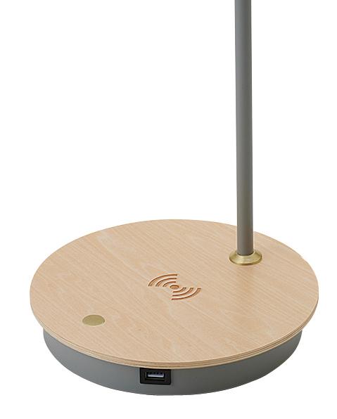 照明 テーブルライト LEDライト タッチセンサー ワイヤレス充電機能付き ホワイト （ テーブルランプ 卓上 ランプ ライト センサーライト オフィス ワイヤレス 携帯 充電 スマホ USBポート おしゃれ LED 子ども部屋 ）_15