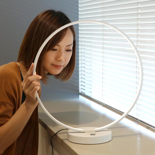 テーブルライト LED 無段階調光 タッチセンサー テーブルランプ 卓上照明 間接照明 （ 調光 おしゃれ リング型 デスクライト リングライト 卓上 照明器具 タッチ形 LED内蔵 ランプ ライト テーブルスタンド スタンドライト ）_12