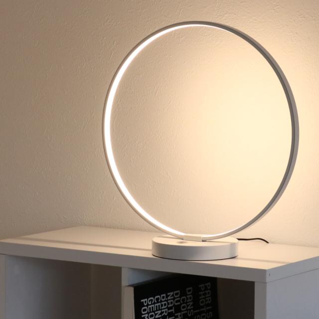 テーブルライト LED 無段階調光 タッチセンサー テーブルランプ 卓上照明 間接照明 （ 調光 おしゃれ リング型 デスクライト リングライト 卓上 照明器具 タッチ形 LED内蔵 ランプ ライト テーブルスタンド スタンドライト ）_5