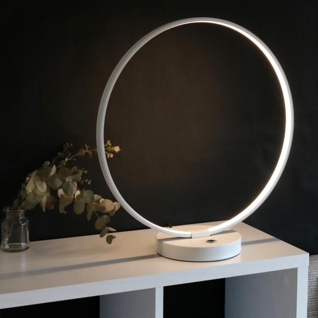 テーブルライト LED 無段階調光 タッチセンサー テーブルランプ 卓上照明 間接照明 （ 調光 おしゃれ リング型 デスクライト リングライト 卓上 照明器具 タッチ形 LED内蔵 ランプ ライト テーブルスタンド スタンドライト ）_7