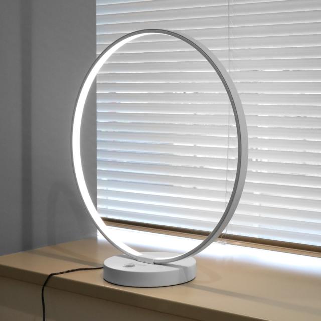 テーブルライト LED 無段階調光 タッチセンサー テーブルランプ 卓上照明 間接照明 （ 調光 おしゃれ リング型 デスクライト リングライト 卓上 照明器具 タッチ形 LED内蔵 ランプ ライト テーブルスタンド スタンドライト ）_9