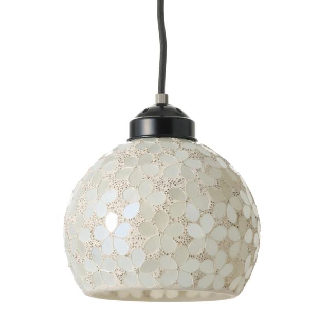 ペンダントライト モザイクペンダントライトL バハール LED 電球付き E26 （ ライト 1灯 間接照明 天然素材 インテリア おしゃれ モザイク ガラス 花 ペンダントランプ コード 長さ調節 天井照明 ペンダント照明 ステンドグラス ）_12