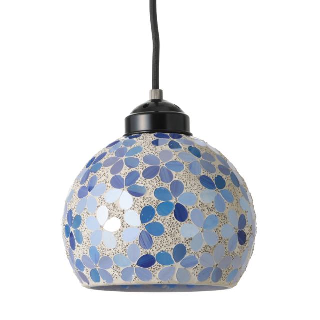ペンダントライト モザイクペンダントライトL バハール LED 電球付き E26 （ ライト 1灯 間接照明 天然素材 インテリア おしゃれ モザイク ガラス 花 ペンダントランプ コード 長さ調節 天井照明 ペンダント照明 ステンドグラス ）_14