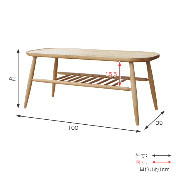 ダイニングベンチ 背なし 天然木 アルダー材 NORN 幅100cm （ ダイニングチェア ベンチテーブル ローテーブル 完成品 ベンチ テーブル センターテーブル リビングテーブル ノルン 北欧 北欧風 無垢材 アルダー オイル塗装 ）_2