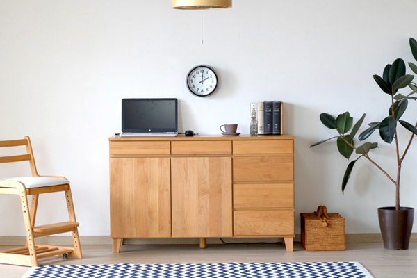 サイドボード リビング収納 北欧風 アルダー材 Bask 幅1cm 送料無料 リビングボード 収納棚 キャビネット 完成品 多目的ラック カウの通販はau Pay マーケット インテリアパレット