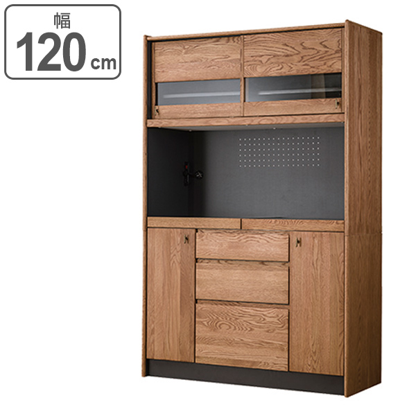 キッチンボード 食器棚 北欧風 モダン オーク突板仕上 A Tempo 幅1cm カップボード キッチン収納 キッチン 食器 収納 キッチンキャの通販はau Pay マーケット リビングート