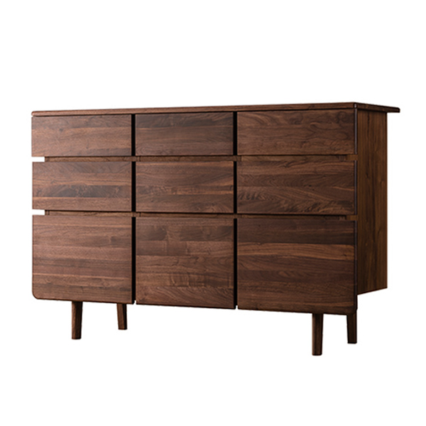 サイドボード キャビネット 北欧風 モダン ウォールナット突板仕上 A Tempo 幅130cm リビング収納 チェスト リビングチェスト 3段チェの通販はau Pay マーケット お弁当グッズのカラフルbox