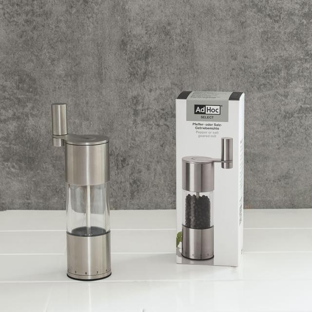 スパイスミル ソルト＆ペッパーミル SELECT AdHoc （ 手動 粗さ調節 塩