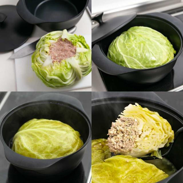 Lirica キャセロール 24cm IH対応 食洗機対応 両手鍋 （ ガス火対応 なべ 万能鍋 お鍋 両手なべ フッ素加工 軽い 蓋付き PFASフリー PFOAフリー 24センチ 24 フッ素コーティング フッ素 アルミ製 軽量 3層構造 注ぎ口付き 調理器具 ）_5