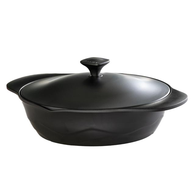 Lirica スキレット 26cm IH対応 食洗機対応 両手鍋 （ ガス火対応 なべ 万能鍋 お鍋 両手なべ フッ素加工 軽い 蓋付き PFASフリー PFOAフリー 26センチ 26 フッ素コーティング フッ素 アルミ製 軽量 3層構造 注ぎ口付き 調理器具 ）_19