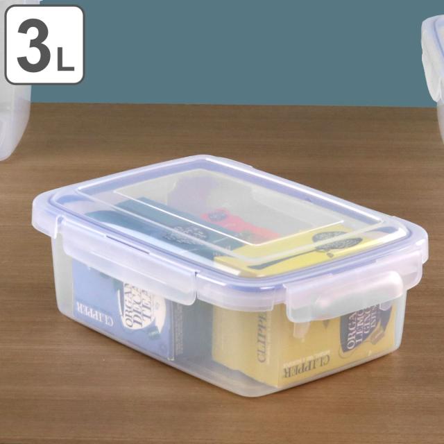 保存容器 3L SLジャンボケース 抗菌 （ 密閉 4面ロック プラスチック
