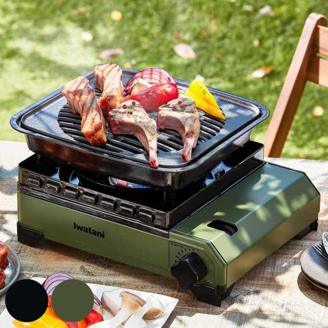 カセットコンロ タフまる イワタニ カセットフー （ カセットガスコンロ コンロ 焼肉 鍋 ダッチオーブン 焼肉プレート 焼肉コンロ 卓上ガスコンロ 収納 ケース付き 日本製 ）