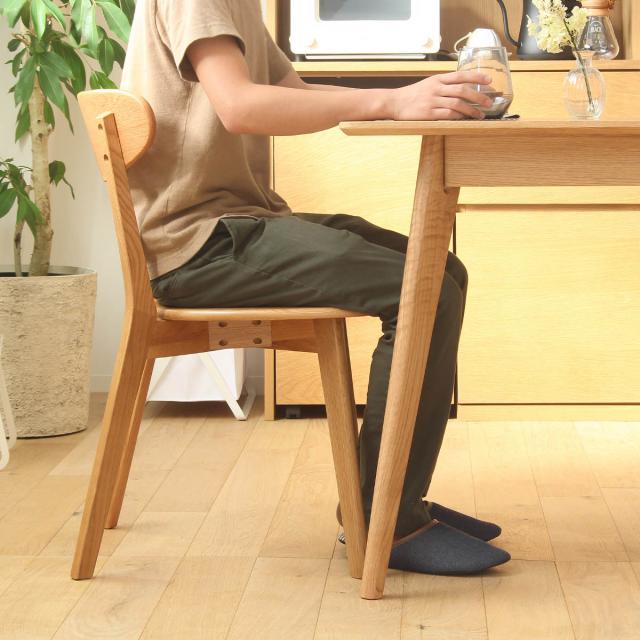 ダイニングセット 5点セット テーブル幅135cm ダイニングチェア4脚 リバー （ オーク材 ダイニングテーブル テーブル チェア セット 4人用 4人掛け 長方形 ダイニング 北欧 シンプル ナチュラル おしゃれ ）_5