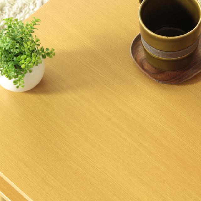 センターテーブル 幅80cm 引き出し 木製 （ テーブル ローテーブル リビングテーブル 机 丸脚 長方形 80×40cm コンパクト 天板下収納 北欧風 おしゃれ シンプル 木目調 ナチュラル ホワイト 白 ）_8