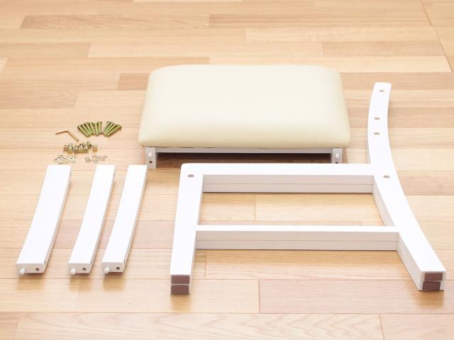 チェア Gallow 座面高42cm 木製 ホワイト フレンチカントリー （ イス