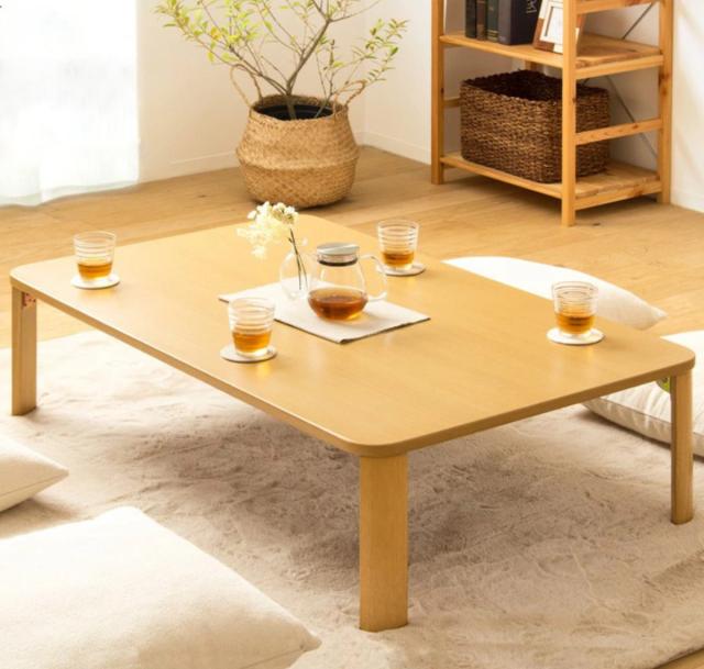 座卓 幅120cm 折りたたみ 木目調 （ リビングテーブル ローテーブル