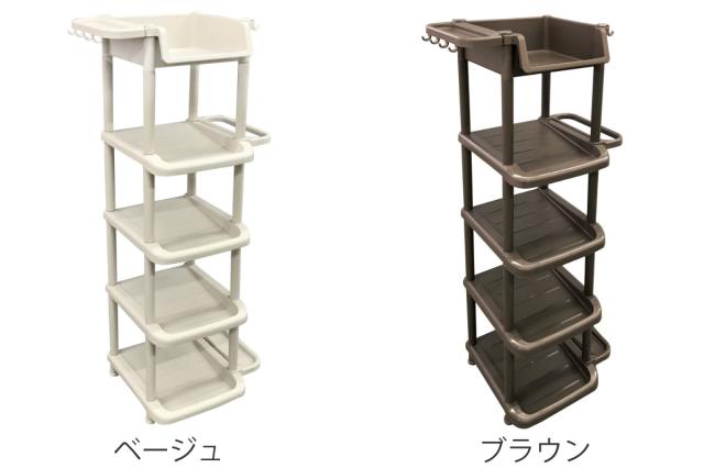 シューズラック 4段+トレー （ シューズスタンド トレイ付き 靴収納