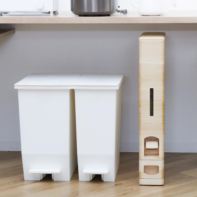 米びつ 10kg用 桐製 スリム 幅12cm キャスター付き スリムライス