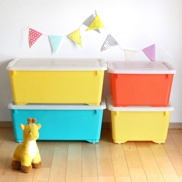 LAPart★送料込み★オーダーおもちゃ箱②×2個 収納ボックス ふた付き 同色3個セット 約 幅40×奥行74×高さ31cm
