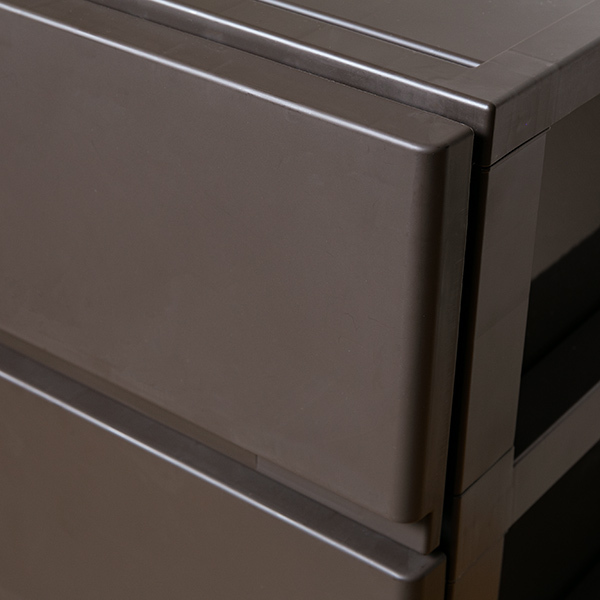 チェスト 幅54×奥行41.5×高さ106.1cm 5段 ワイド （ プラスチック スリムチェスト スリム タンス 引き出し 白 茶 プラスチックチェスト 収納ケース 衣類収納 リビング 収納 日本製 おしゃれ ）の通販は