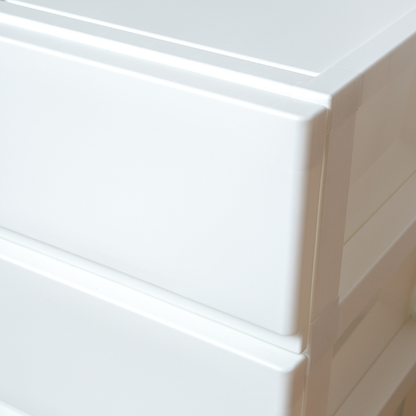 チェスト 幅54×奥行41.5×高さ106.1cm 5段 ワイド （ プラスチック スリムチェスト スリム タンス 引き出し 白 茶 プラスチックチェスト 収納ケース 衣類収納 リビング 収納 日本製 おしゃれ ）の通販は