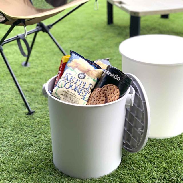 バケツ ふた付き フェルマー 20L 座れる 収納 （ イス スツール 椅子