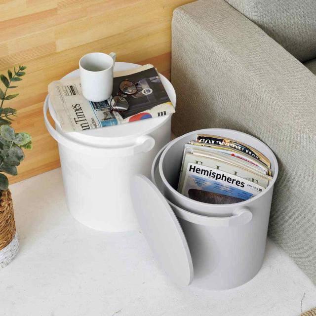 バケツ ふた付き フェルマー 20L 座れる 収納 （ イス スツール 椅子
