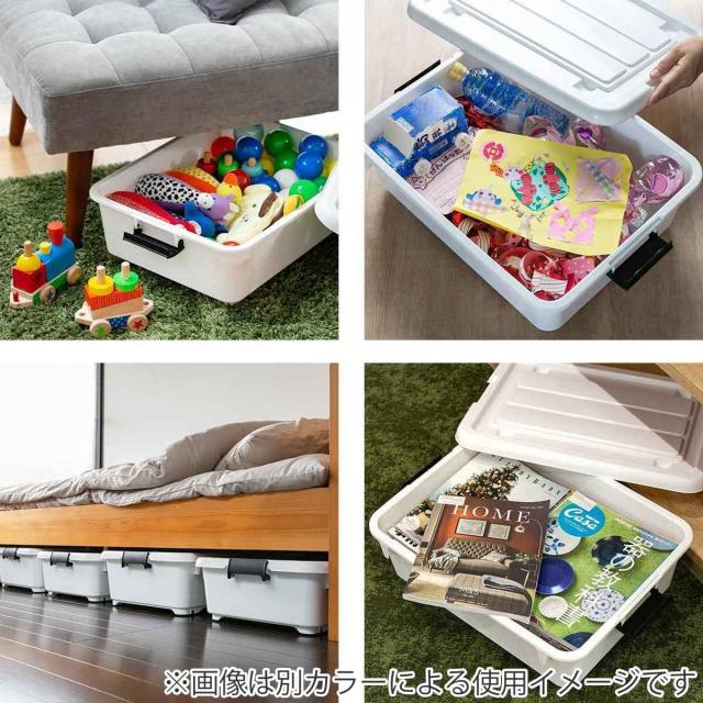 衣装ケース クローゼット 収納ケース コロモ 幅38.5×奥行50×高さ17cm 浅型 12個セット （ コロ付き 収納ボックス 衣類収納 収納 透明 クリア 奥行50 ベッド下収納 押入れ収納 キャスター付き ）_13