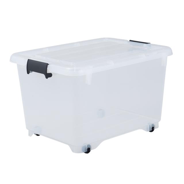 衣装ケース クローゼット 収納ケース コロモ 幅38.5×奥行50×高さ30cm 深型 10個セット （ コロ付き 収納ボックス 衣類収納 収納 透明 クリア 奥行50 押入れ収納 押入れ 蓋付き 衣類ケース キャスター付き ）_19
