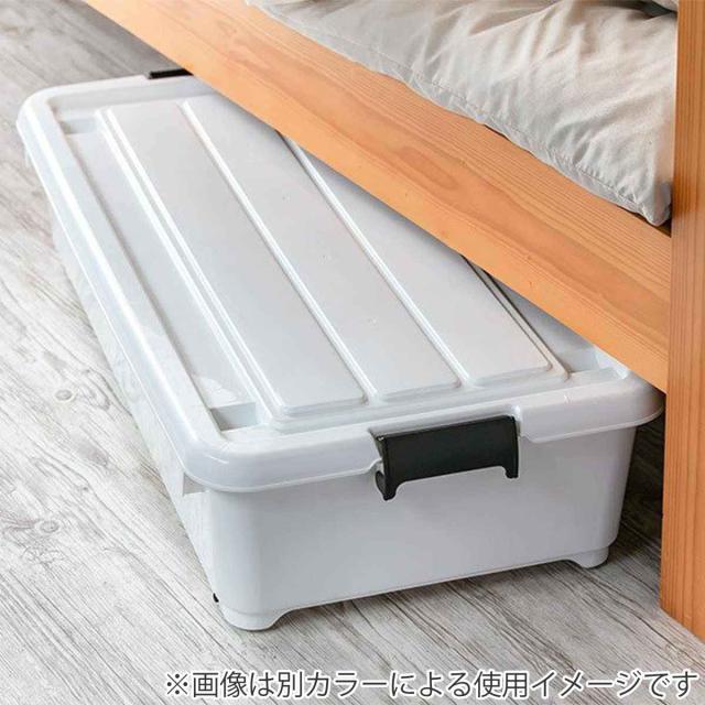 衣装ケース 押し入れ 収納ケース コロモ 幅40×奥行74×高さ18cm 浅型 10個セット （ コロ付き 収納ボックス 衣類収納 収納 透明 クリア 奥行74 ベッド下収納 ベッド下 押入れ クローゼット収納 衣類ケース キャスター付き ）_15