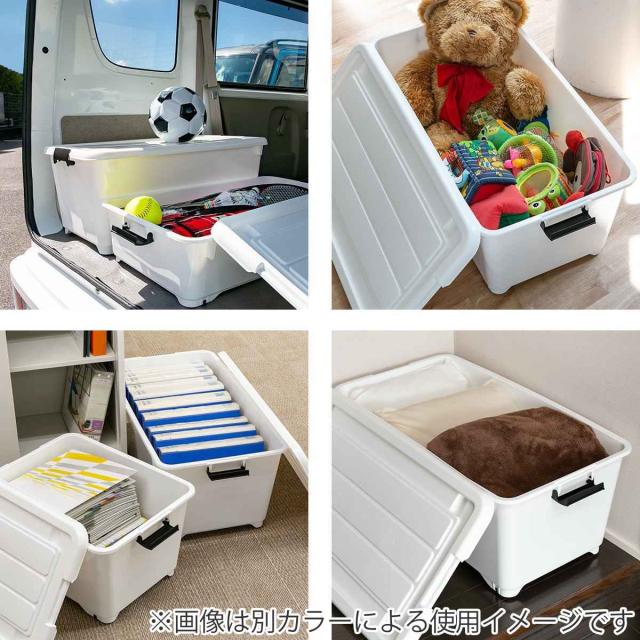 衣装ケース 押し入れ 収納ケース コロモ 幅40×奥行74×高さ31cm 深型 8個セット （ コロ付き 収納ボックス 衣類収納 収納 透明 クリア 奥行74 押入れ クローゼット収納 蓋付き 衣類ケース 押入れ用 キャスター付き ）の通販は