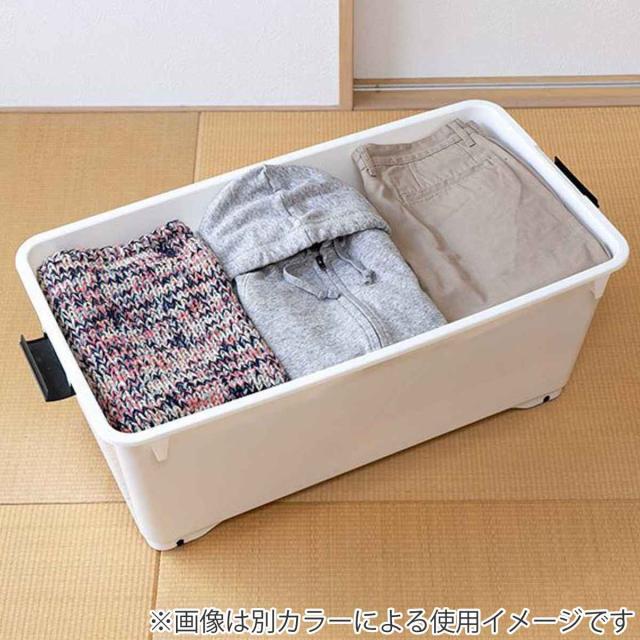 衣装ケース 押し入れ 収納ケース コロモ 幅40×奥行74×高さ31cm 深型 8個セット （ コロ付き 収納ボックス 衣類収納 収納 透明 クリア 奥行74 押入れ クローゼット収納 蓋付き 衣類ケース 押入れ用 キャスター付き ）の通販は