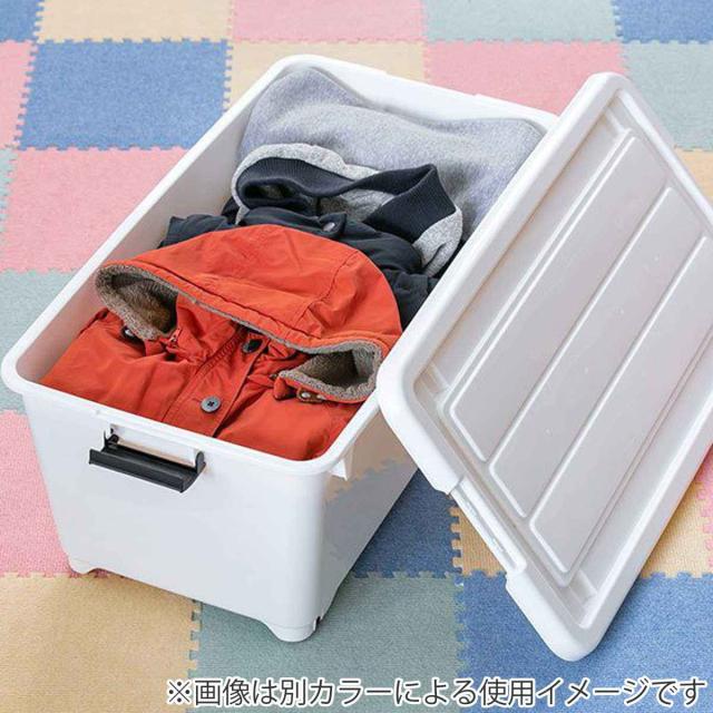 衣装ケース 押し入れ 収納ケース コロモ 幅40×奥行74×高さ31cm 深型 8個セット （ コロ付き 収納ボックス 衣類収納 収納 透明 クリア 奥行74 押入れ クローゼット収納 蓋付き 衣類ケース 押入れ用 キャスター付き ）の通販は