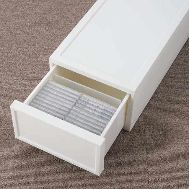 収納ケース チェスト S180 8個セット 幅18×奥行36×高さ18.3cm （ 収納 引き出し スリム 収納ボックス 仕切り付き 小物収納 日本製 キッチン収納 隙間収納 ベッド下 積み重ね リビング キッチン プラスチック 衣類収納 ストッカー ）_10