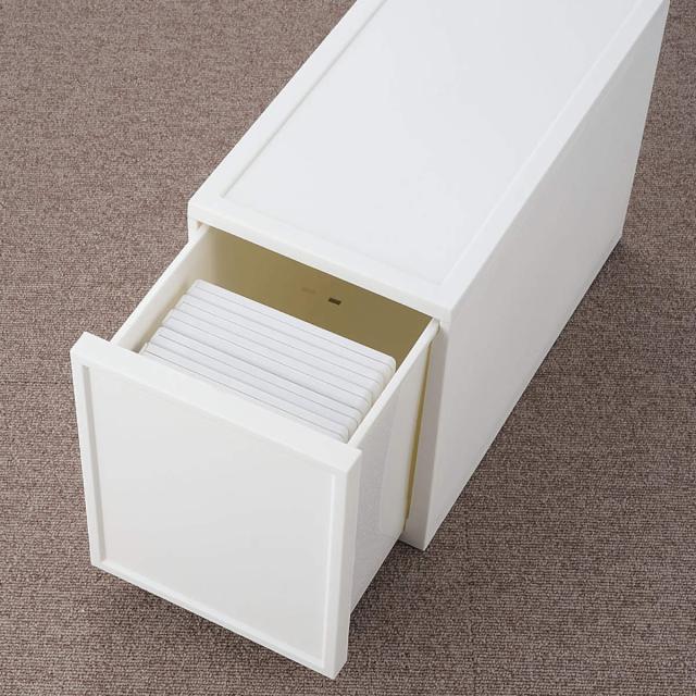 収納ケース チェスト ファボーレヌーヴォ 6個セット S240 幅18×奥行36×高さ24.3cm （ 収納 引き出し スリム 収納ボックス 仕切り付き 小物収納 日本製 隙間収納 積み重ね リビング キッチン プラスチック 衣類収納 キッチン収納 ）_10