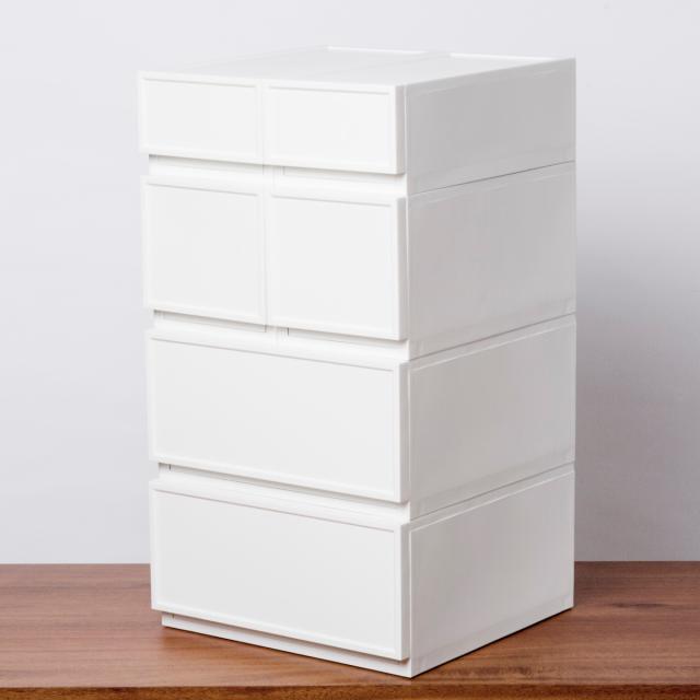 収納ケース チェスト ファボーレヌーヴォ 6個セット S240 幅18×奥行36×高さ24.3cm （ 収納 引き出し スリム 収納ボックス 仕切り付き 小物収納 日本製 隙間収納 積み重ね リビング キッチン プラスチック 衣類収納 キッチン収納 ）_14