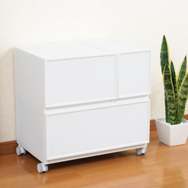 収納ケース チェスト ファボーレヌーヴォ L240 4個セット 幅54×奥行36×高さ24.3cm （ 収納 引き出し 収納ボックス 大容量 衣類収納 日本製 衣装ケース 隙間収納 ベッド下 積み重ね キッチン プラスチック 小物 ）_14