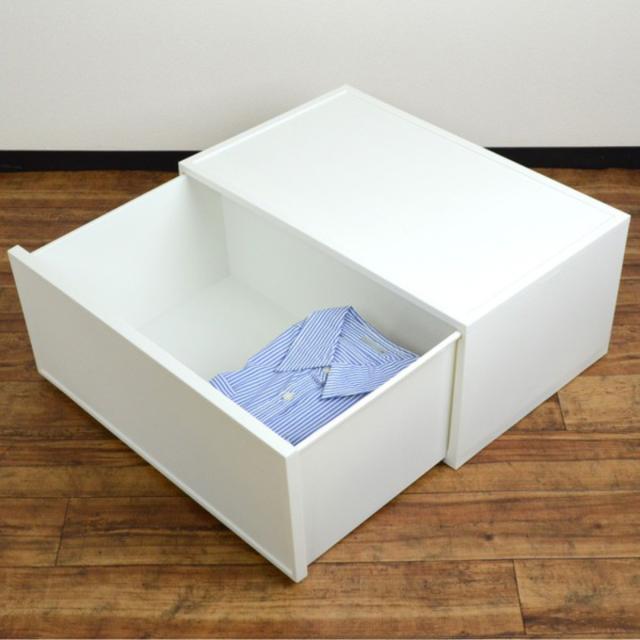 収納ケース チェスト ファボーレヌーヴォ L240 4個セット 幅54×奥行36×高さ24.3cm （ 収納 引き出し 収納ボックス 大容量 衣類収納 日本製 衣装ケース 隙間収納 ベッド下 積み重ね キッチン プラスチック 小物 ）_5