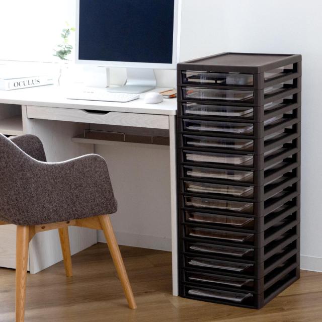 書類ケース フロアケース アプロス B4 浅型 15段 幅32.3×奥行40.6×高さ